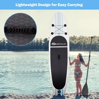 All-in-One Inflatable SUP Board with Telescoping Paddle and Carry Bag