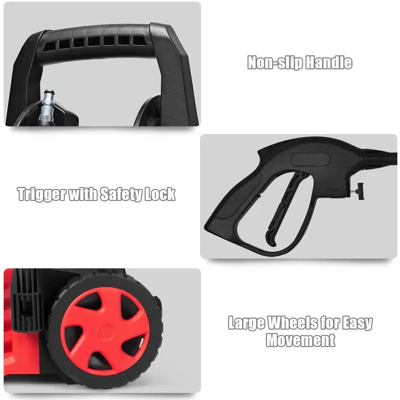 High-Power Electric Pressure Washer  Compact and Heavy-Duty Cleaning System
