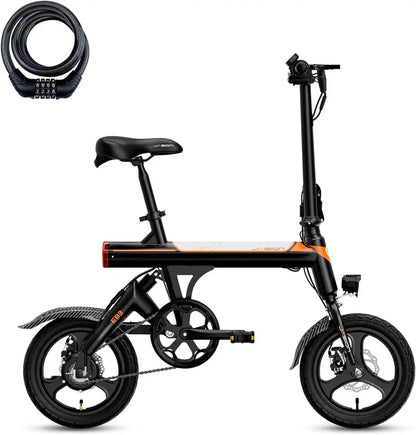 EB3 Folding Electric Bike  500W Peak Motor, 270Wh Battery, Rear Suspension, UL2849-Compliant Ebike for Adults and Teens