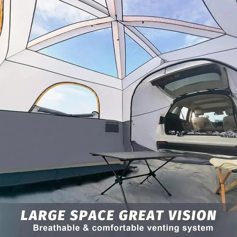 6-Person Tailgate SUV Tent with Rainfly — Quick-Setup 10’x9′ Car Camping Shelter