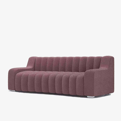 Canap  rose tissu bouclette Garance