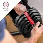 Bowflex SelectTech 552 Adjustable Dumbbell Set  Space-Saving 552.5 lb Range (Pair)
