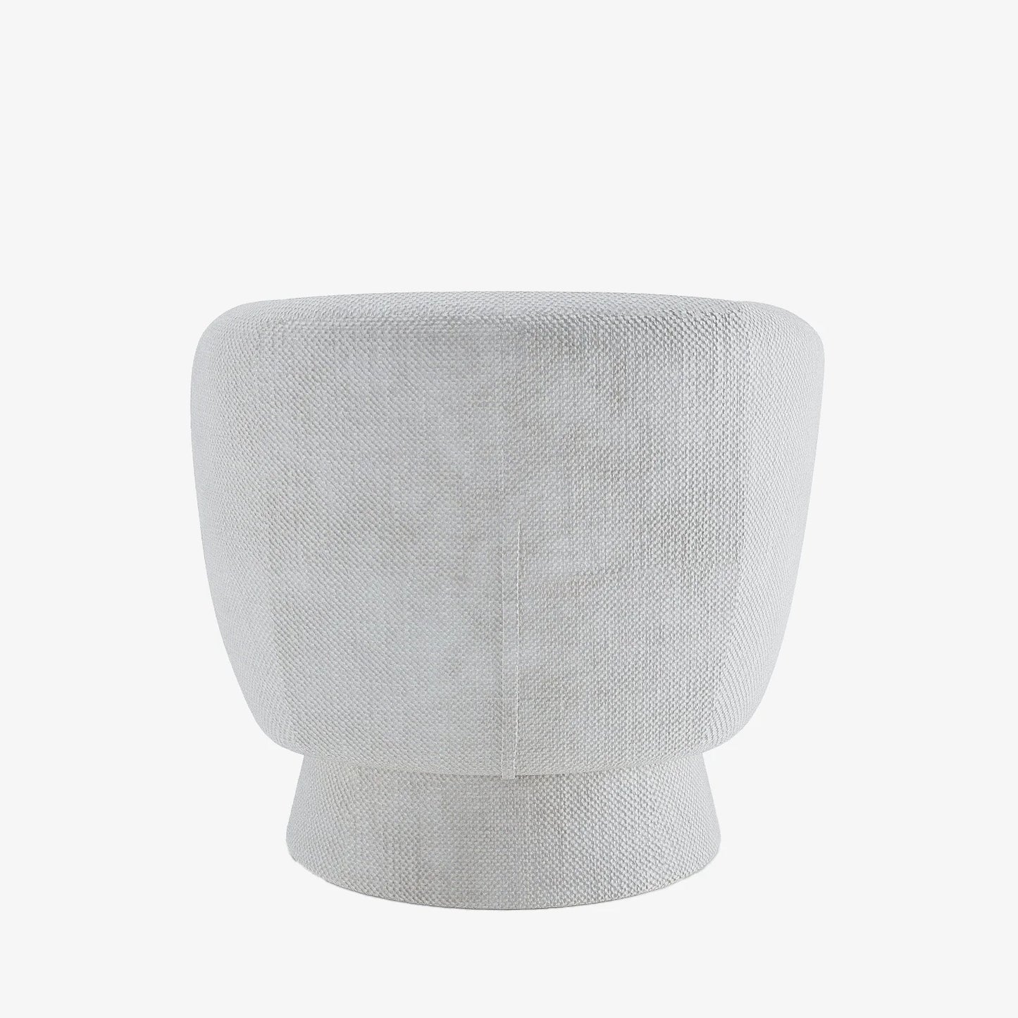 Fauteuil pivotant en tissu chenille blanc Salma