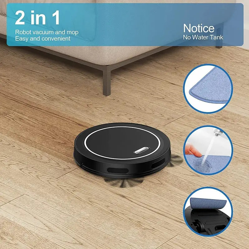 2-in-1 Robot Vacuum & Mop: 2500Pa Suction, Smart Navigation & Auto-Mopping