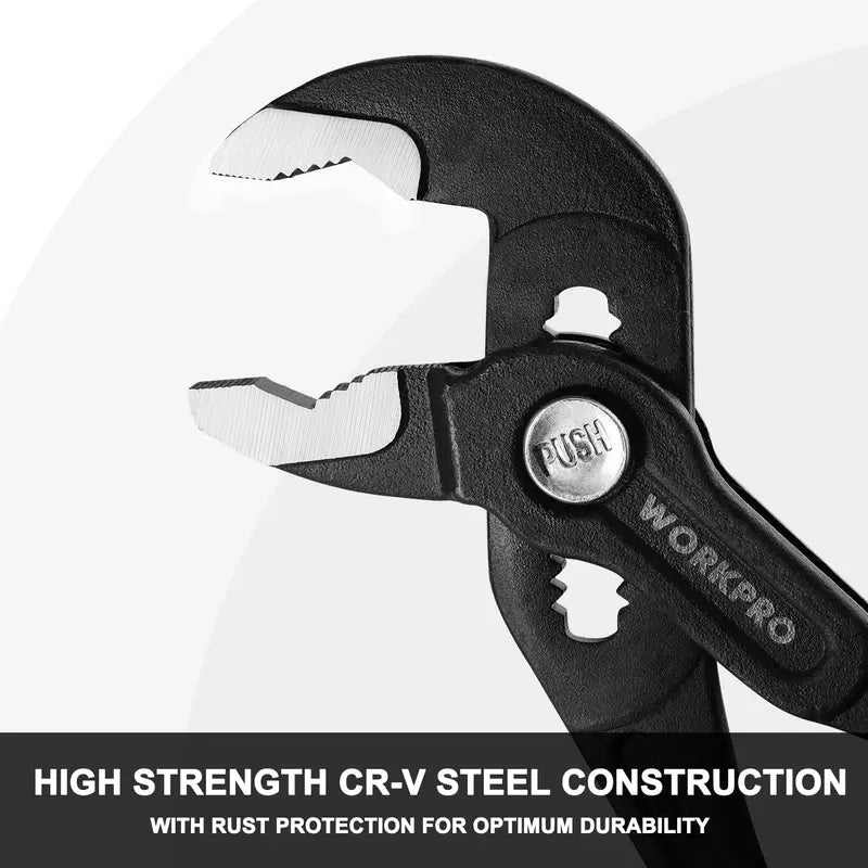 WORKPRO Groove Joint Pliers  Ergonomic Comfort-Grip Design for Precision Tasks