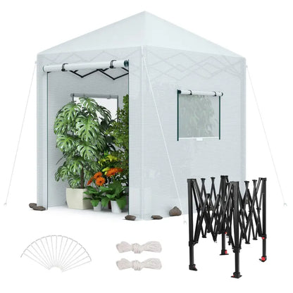 WORKPRO 8′ × 6′ Freestanding Portable Greenhouse  Easy-Assembly Growing Tent