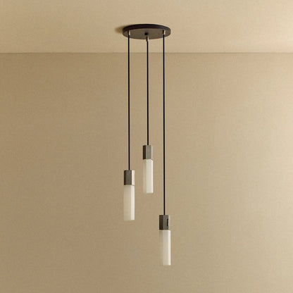 Basalt Triple Pendant in Stainless Steel