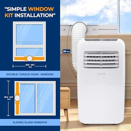 SereneLife 3-in-1 Portable AC Unit  Air Conditioner, Dehumidifier, and Fan for Medium Rooms