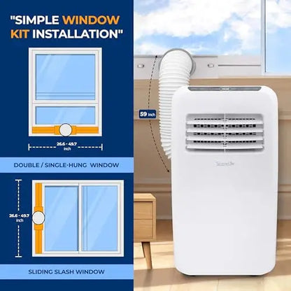 SereneLife 3-in-1 Portable AC Unit  Air Conditioner, Dehumidifier, and Fan for Medium Rooms