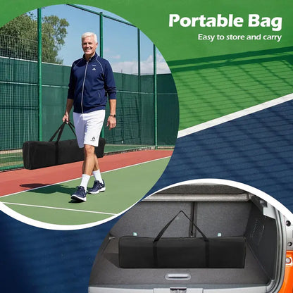 22-Foot Regulation Pickleball Net System  Powder-Coated Steel Frame with Adjustable Height and Weather-Resistant Net