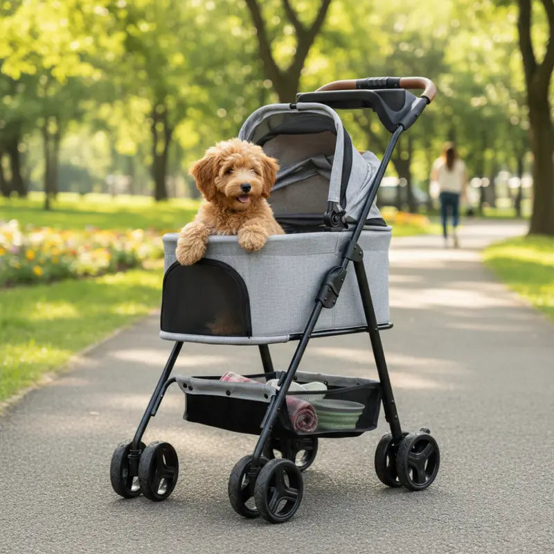 Convertible Car Carrier with Integrated Litter Compartment (24″ x 17″ x 17″)