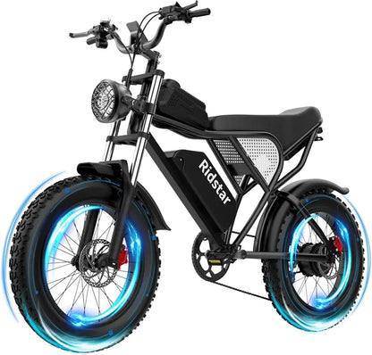 High-Speed 1000W2000W Adult Electric Bicycle  2537MPH Variable Output, Rugged Fat-Tire Design