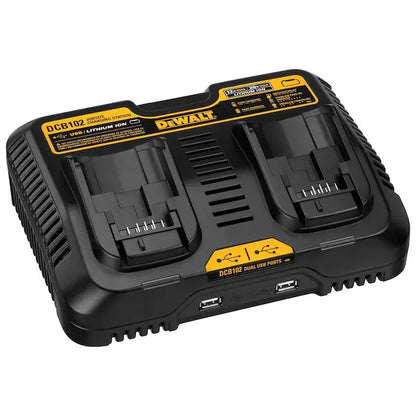 Dual-Voltage (12V/20V) Jobsite Charging Station  Black