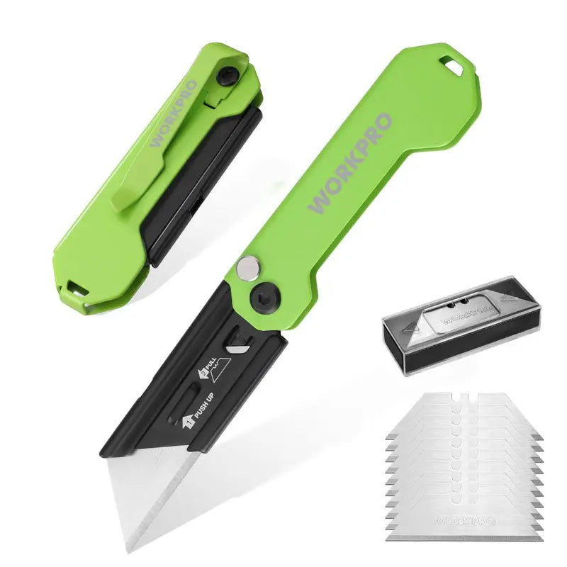 WORKPRO Compact EDC Folding Utility Knife (2-Pack)  Portable & Reliable
