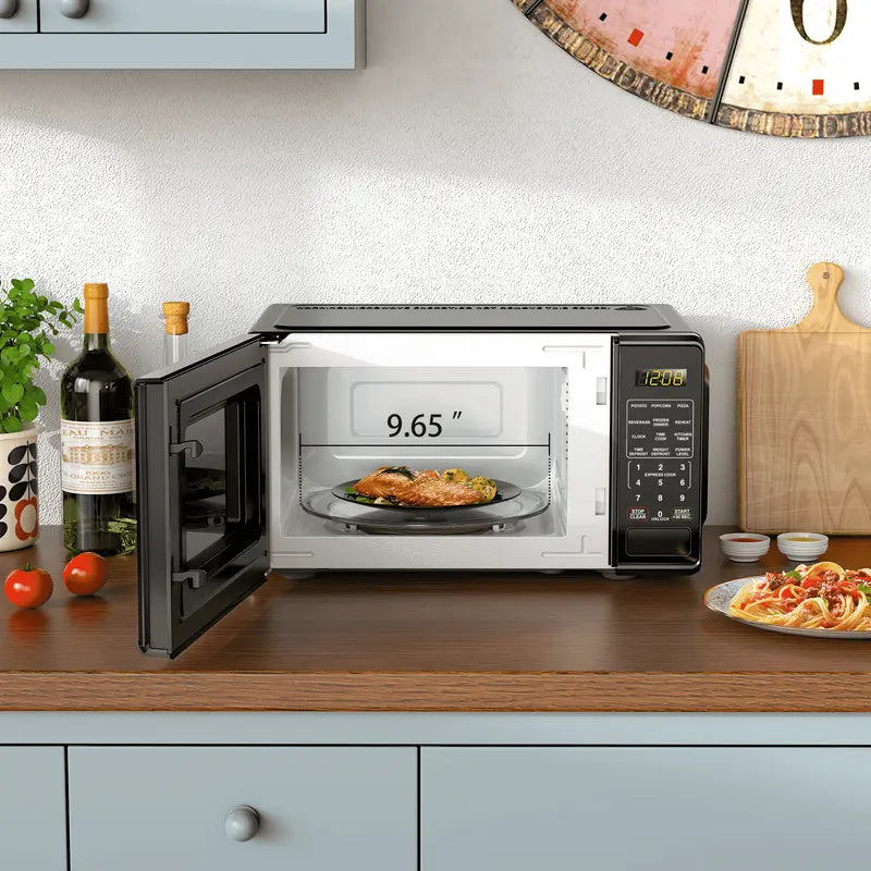 Mainstays 0.7 Cu Ft Compact Microwave  700W Black Model with Digital LED Display