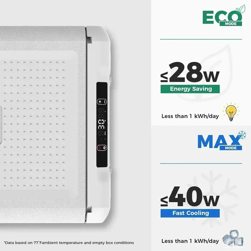 12V Portable Refrigerator  21-Quart Electric Car Freezer with 50-Hour Runtime