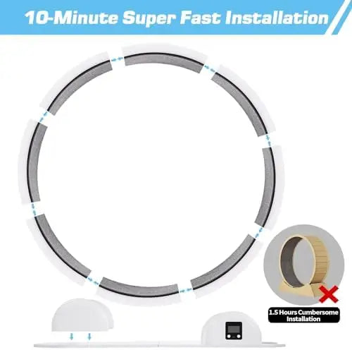 41″ Cat Exercise Wheel with Pedometer  Fast, Easy Installation for Indoor Cat Fitness