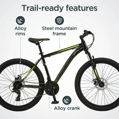 Schwinn Sidewinder Men’s 26-Inch 21-Speed Mountain Bike  Black