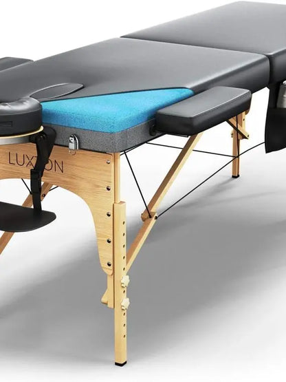Home Premium Memory Foam Massage Table  Foldable & Portable with Carrying Case