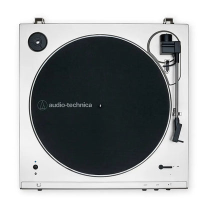 Audio-Technica AT-LP60XBT Wireless Bluetooth Turntable  White Wood Finish