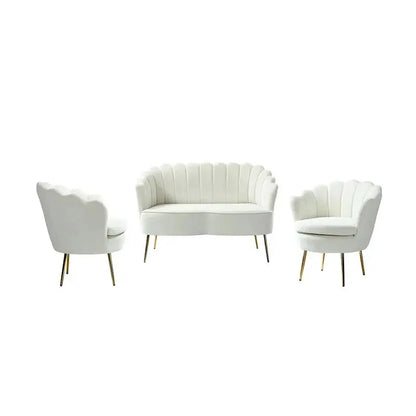 Xabier 3-Piece Living Room Set  52-Inch Modern Sofa and Matching Chairs by HULALA HOME