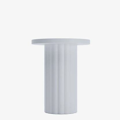 Table d'appoint ronde blanche moderne Mirabelle