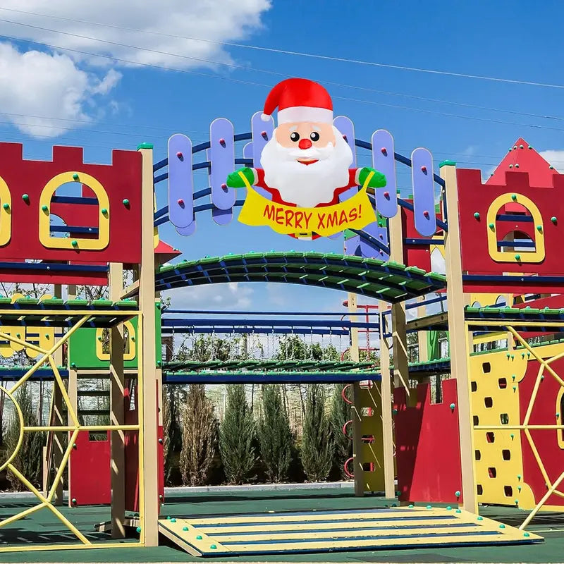 EAONE 12 Ft Christmas Inflatable Santa Sleigh with Reindeers, LED Lights, Outdoor Holiday Decor