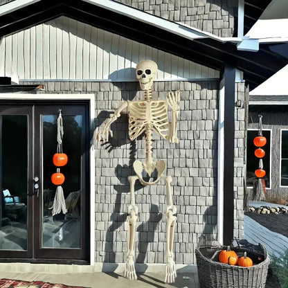 Life-Size Outdoor Halloween Skeleton  5.5-Foot Freestanding Yard Decoration