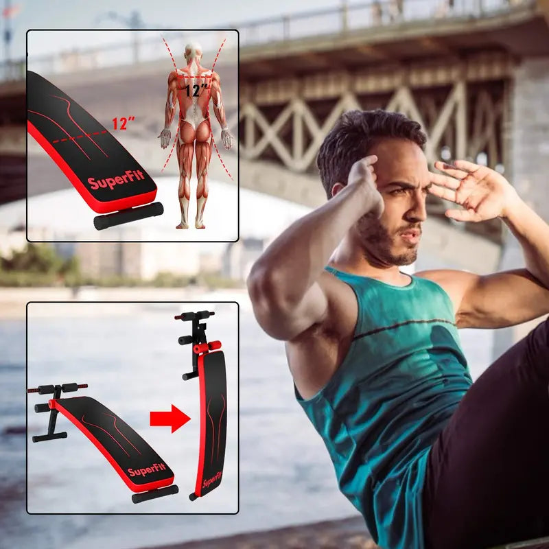 Adjustable Sit-Up Bench  Slant Abdominal Workout Bench for Core Training