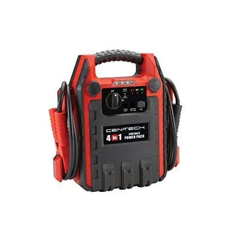 Multi-Function 4-in-1 Jump Starter  260 PSI Air Compressor, 12V Socket, Bright Work Light