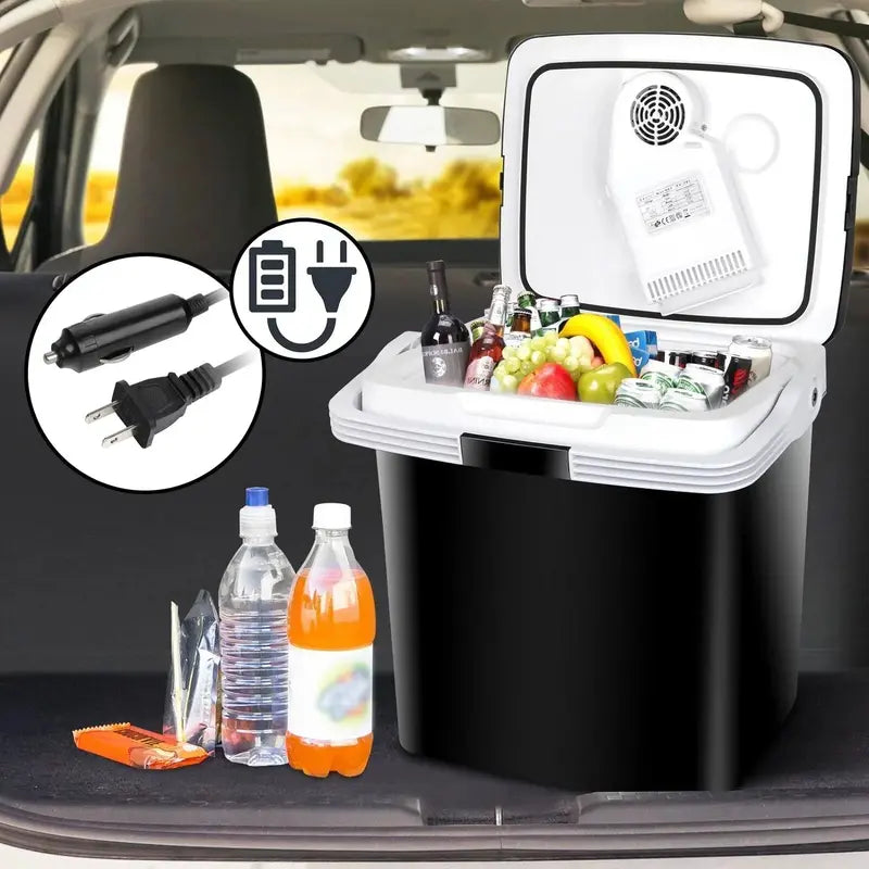 Portable Thermoelectric Cooler/Warmer  Iceless, Low-Noise 12V Electric Mini Fridge for Cars and Travel