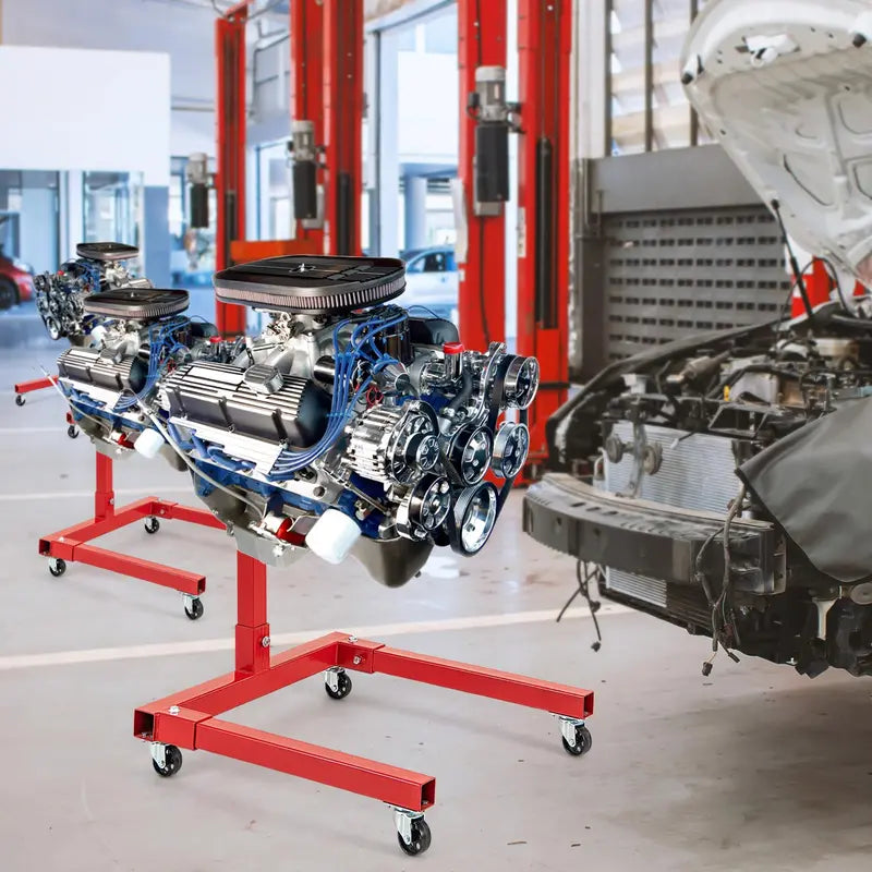 Heavy-Duty Engine Stand  1500 lb Capacity Motor Support with Four Swivel Casters