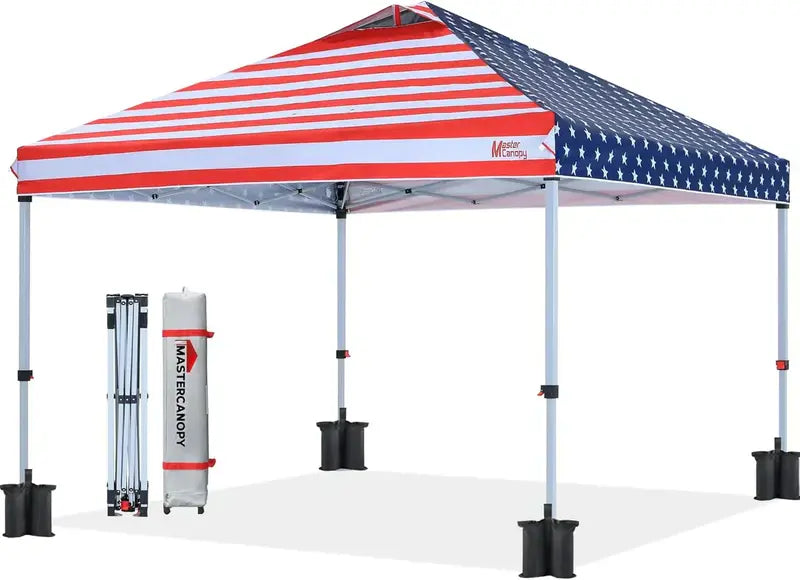 10×10 Black Pop-Up Canopy Tent  Durable Instant Shelter with Roller Bag for Transport