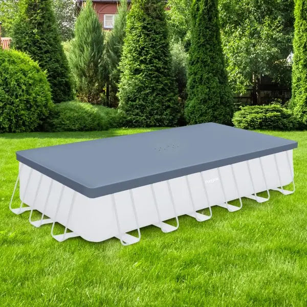 24-Foot Heavy-Duty Rectangular Pool Cover for Oasis & Activity Pools  Gray