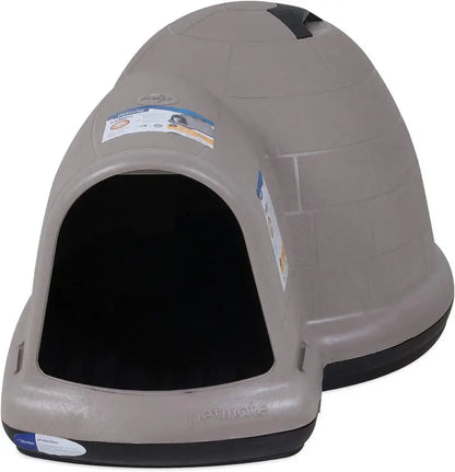 Petmate Indigo Igloo Dog Shelter  Sustainable, USA-Made Outdoor Kennel Using Recycled Materials