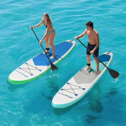 11-Foot All-in-One Inflatable Stand-Up Paddle Board  Features Waterproof Phone Pouch