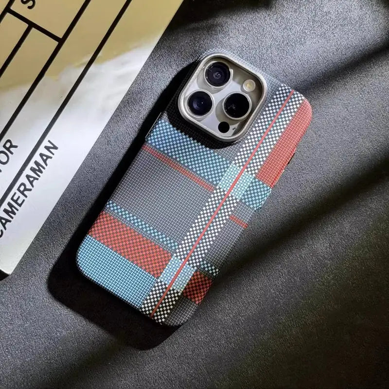 MagSafe-Compatible iPhone Case with Alloy Mount Bracket & 3D Texture Relief