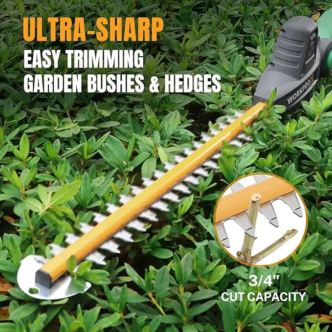 WORKPROX 20V Extendable Pole Hedge Trimmer  9.2-Foot Reach with 11-Position Rotating Head