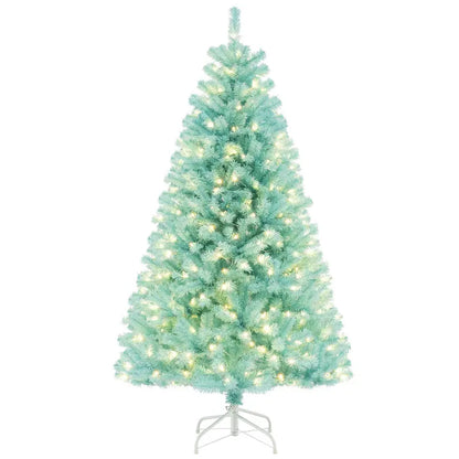 67 ft Blue Pre-Lit Christmas Tree  Full Hinged Artificial Xmas Tree with 280380 Warm White LEDs