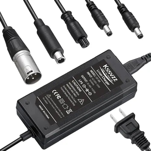 42V 2A Fast Charger with 5 Plugs  Universal 36V Lithium Battery Charger for Jetson, Gotrax, Razor, Ninebot, Segway, Swagtron, Hiboy