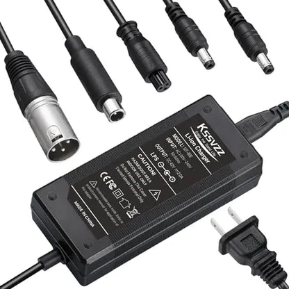 42V 2A Fast Charger with 5 Plugs  Universal 36V Lithium Battery Charger for Jetson, Gotrax, Razor, Ninebot, Segway, Swagtron, Hiboy