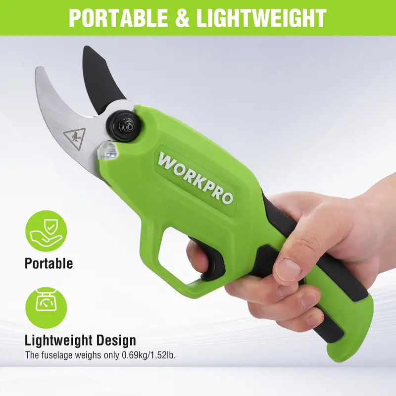 WORKPRO 7.2V Cordless Pruning Shears  0.8″ Cutting Capacity, Rechargeable