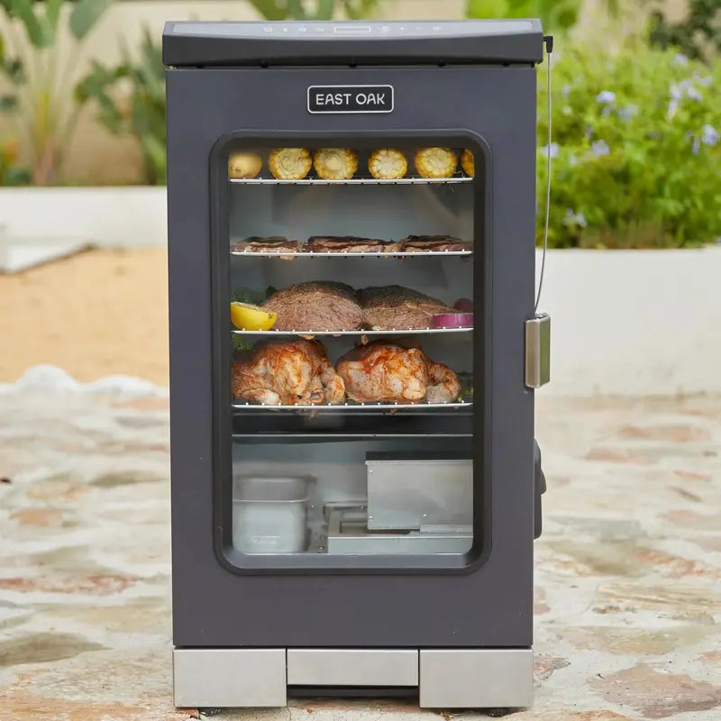 EAST OAK 30-Inch Digital Electric Smoker Featuring Tempered Glass Viewing Door