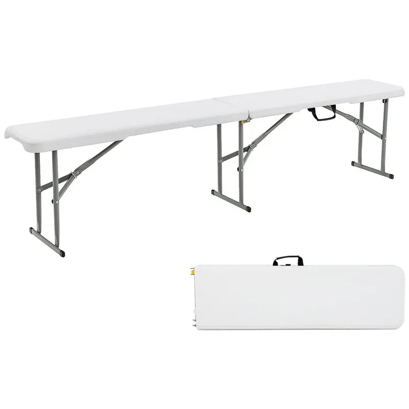 6-Foot Plastic Folding Bench with 550-Pound Load Rating