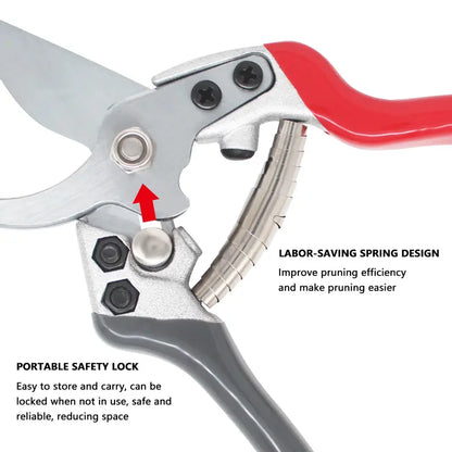 KALIM 7” Gardening Pruning Shears, Professional Bypass Hand Pruner with Heavy Duty SK5 Stainless Steel Blade, Soft Cushion Grip Handle Clippers for Plants, Gardening, Trimming, Garden Tools