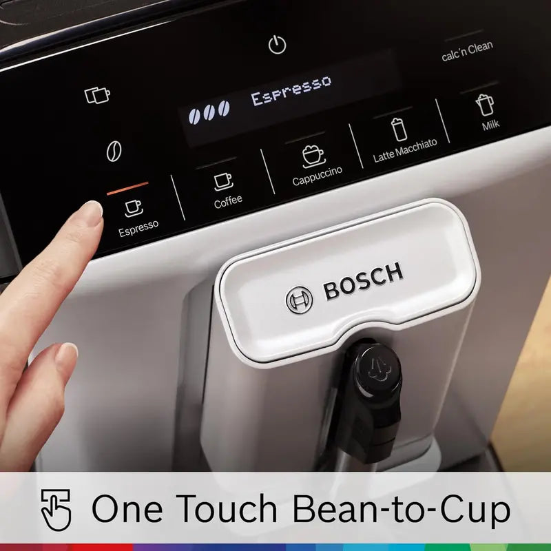 Bosch TIU20307 Fully Automatic Espresso Machine  One-Touch Barista Drinks, Large Bean Hopper, Easy Maintenance