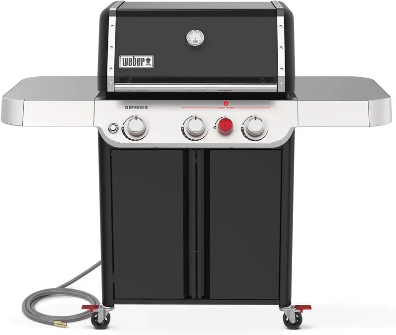 Weber Genesis E-325 Liquid Propane Grill — Sleek Black Finish, 3-Burner System, Premium Outdoor Cooking Performance