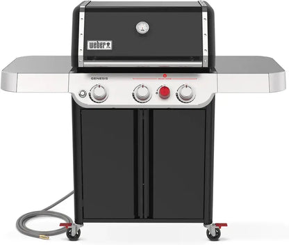 Weber Genesis E-325 Liquid Propane Grill — Sleek Black Finish, 3-Burner System, Premium Outdoor Cooking Performance