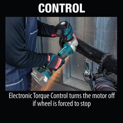 Makita 18V LXT 4-1/2 / 5″ Cut-Off/Angle Grinder with Electric Brake & AWS Bare Tool XAG17ZU from Makita