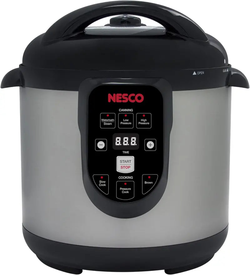 Nesco NPC-9 Electric Pressure Canner & Cooker  9.5 Qt Stainless Steel Smart Canning System